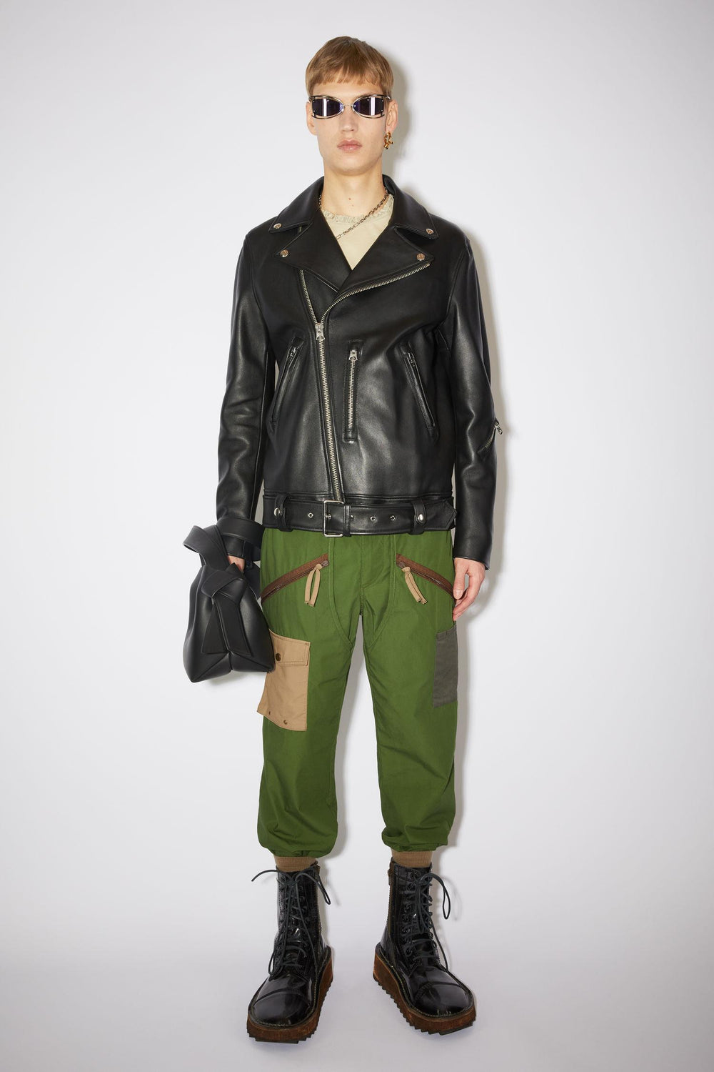 ACNE STUDIOS LEATHER BIKER JACKET - BLACK - Dale