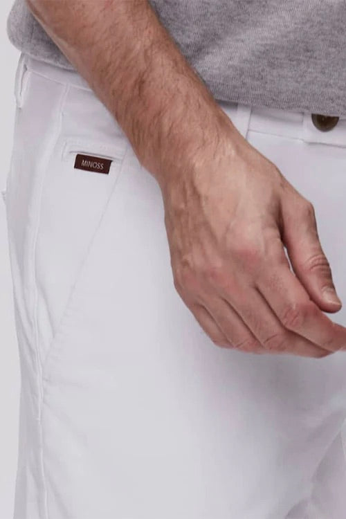 MINOSS Werno Satin Chino White - Dale