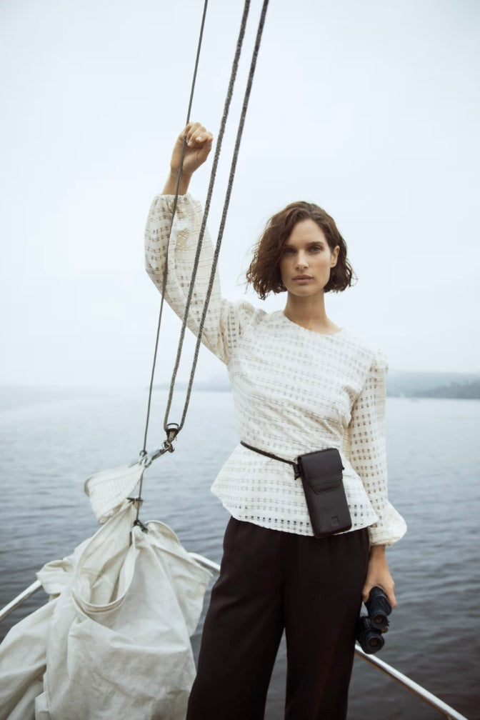 CAMILLA PIHL Rina Blouse Cream Check - Dale