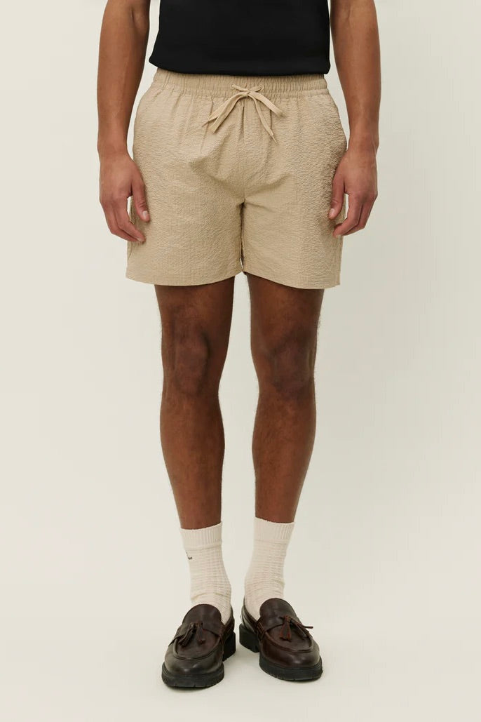 LES DEUX Stan Seerseucker Swim Shorts Irish Cream - Dale