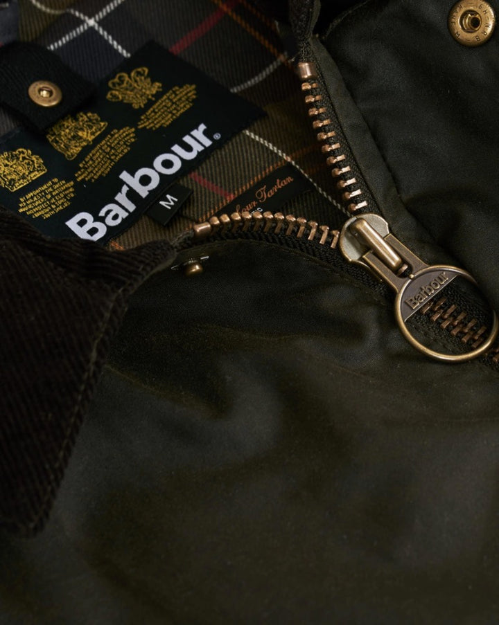 BARBOUR Ashby Waxed Jacket Olive - Dale