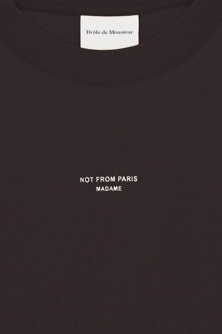 Drôle de Monsieur Le Tshirt Slogan Classique Dark Brown - Dale