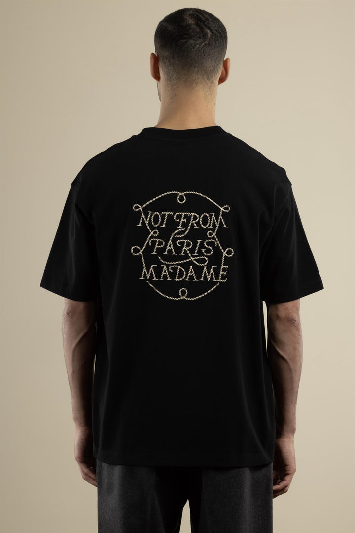 Drôle de Monsieur Le Tshirt Slogan Tresses Black - Dale