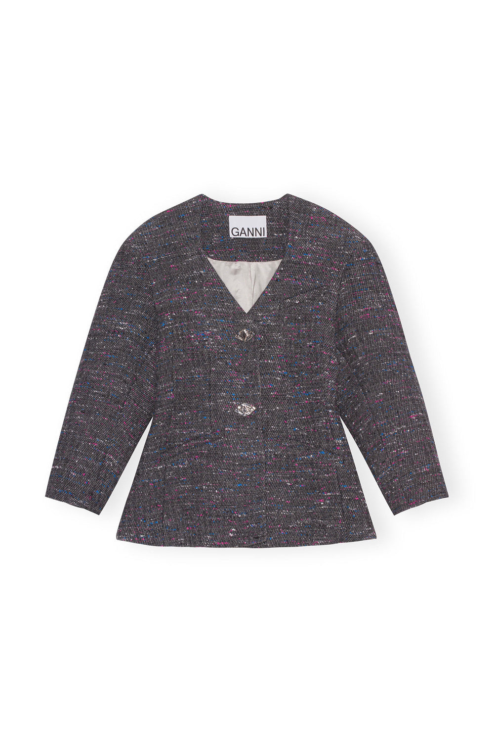 GANNI - Multi Wool Fitted Blazer - Dale