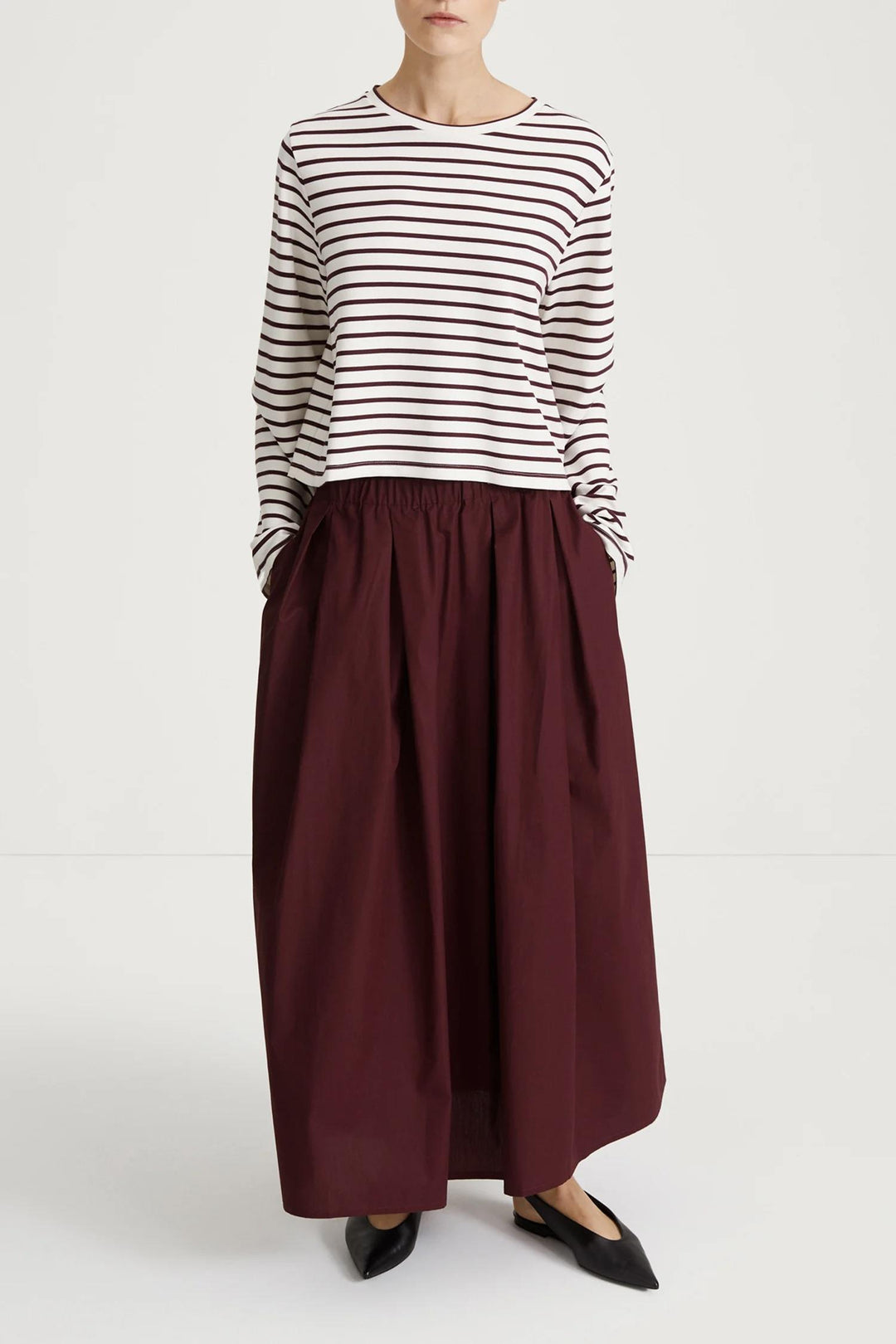 Jorina Maxi Skirt Burgundy