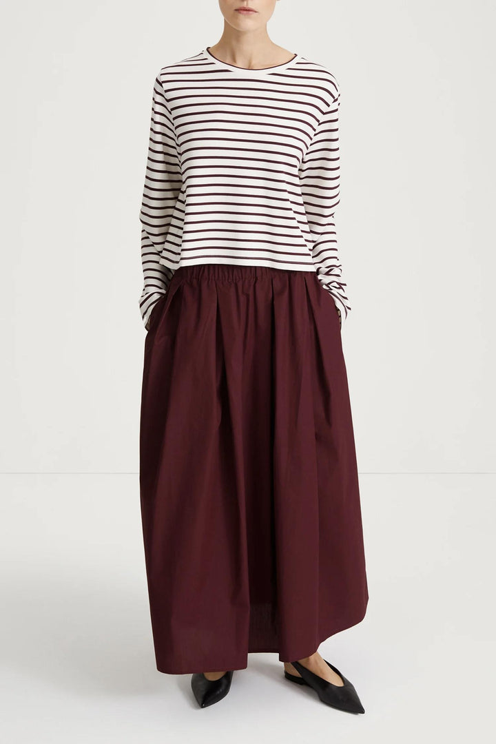 Jorina Maxi Skirt Burgundy