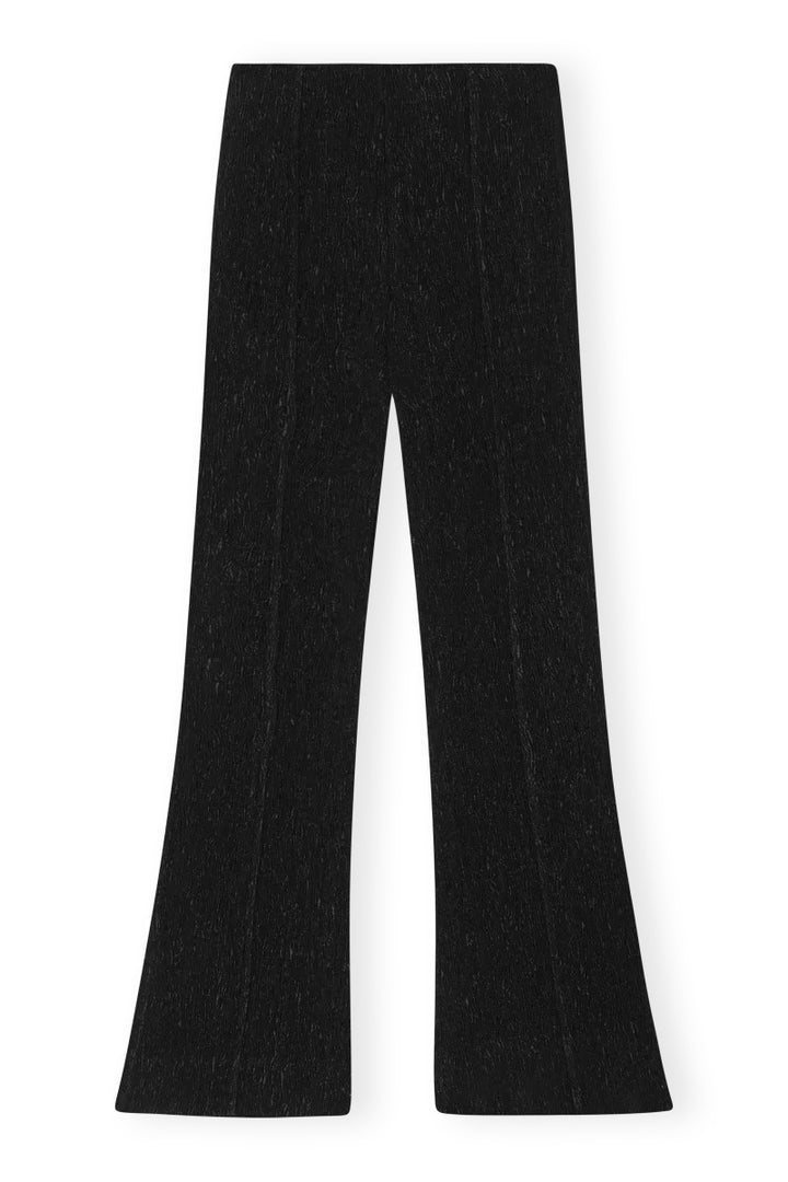 GANNI Viscose Stretch Crepe Flared Pants - Dale