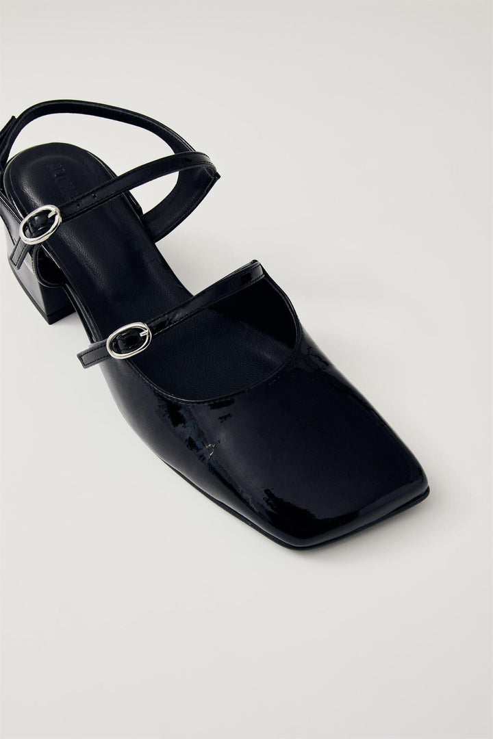 ALOHAS Withnee Onix Black Leather Pumps - Dale