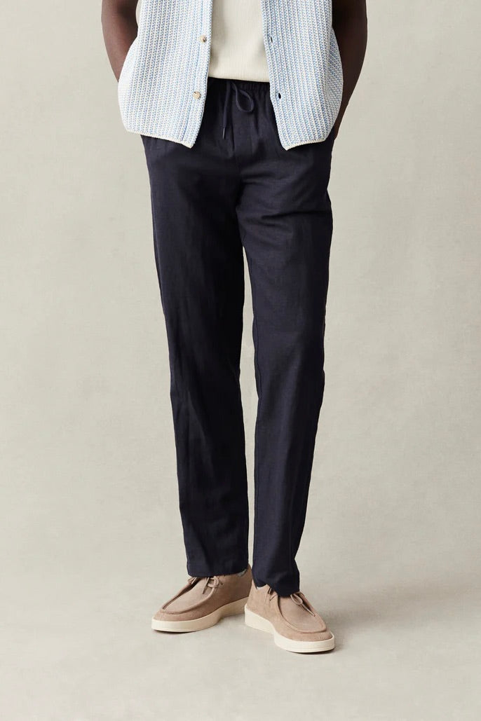 LES DEUX Patrick Linen Pants - DARK NAVY - Dale