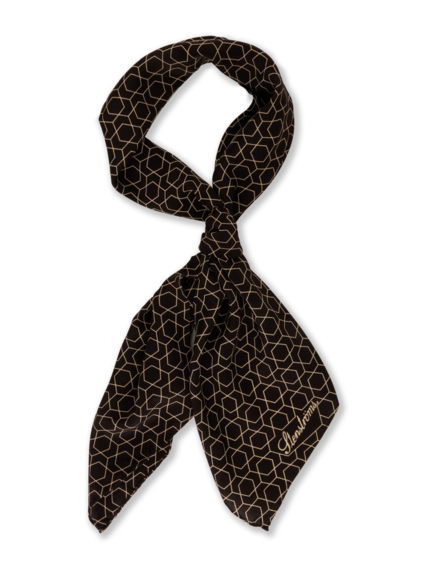 STENSTRÖMS PRINTED SILK ASCOT BROWN - Dale