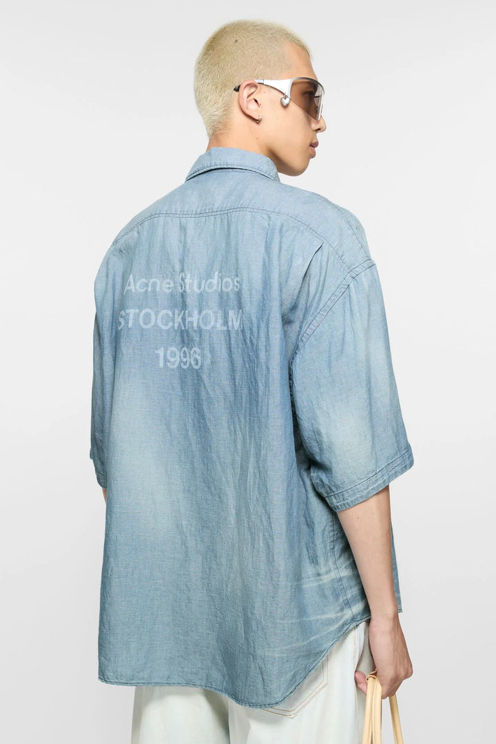 ACNE STUDIOS Button-Up Shirt Logo Stamp - Dale