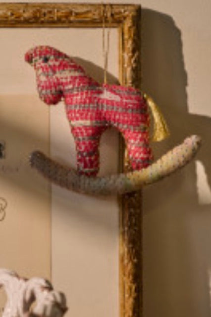 SISSEL EDELBO Rocking Kantha Horse Ornament Buraq Pink - Dale