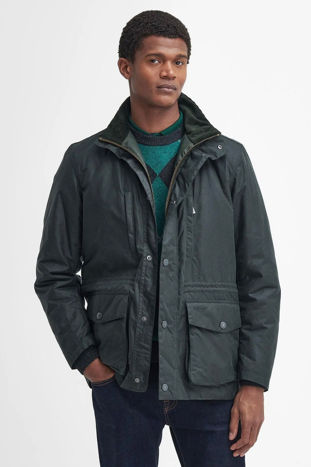 BARBOUR Falstone Waxed Jacket Sage - Dale