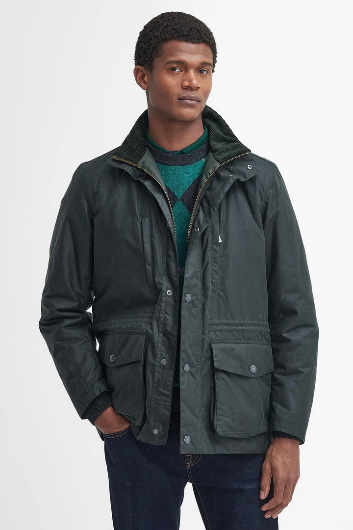 BARBOUR Falstone Waxed Jacket Sage - Dale
