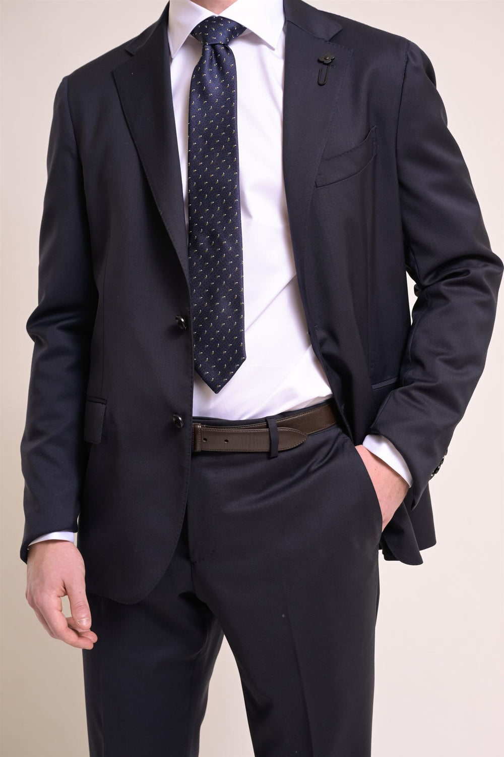 LARDINI WOVEN JACKET SPECIAL LINE NAVY - Dale