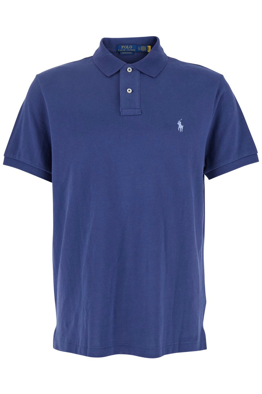 Custom Slim Fit Mesh Polo Shirt Light Navy
