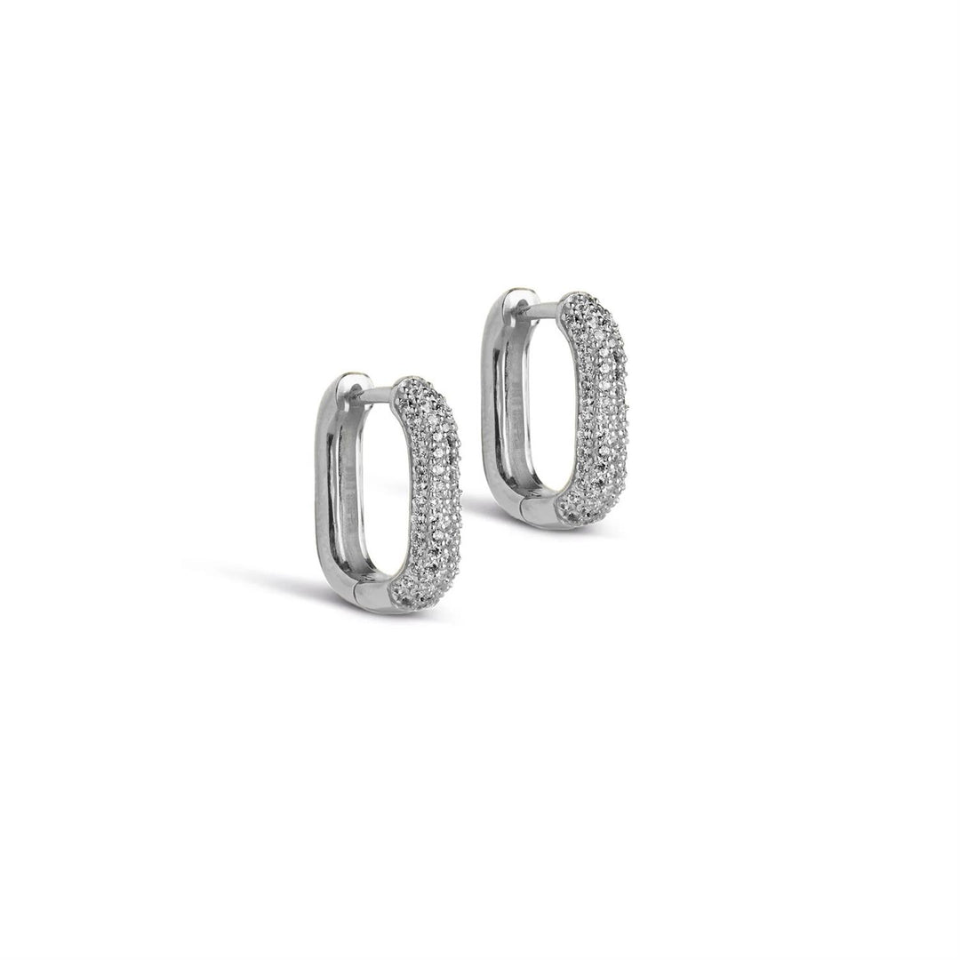 ENAMEL Hoops, Sparkling Square silver 15 mm - Dale