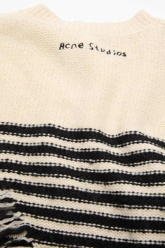 ACNE STUDIOS Knitted Sweater Black/Oatmeal Melange - Dale