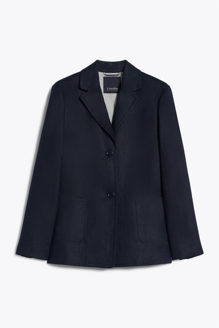 MAX MARA Socrates Linen Jacket Navy - Dale