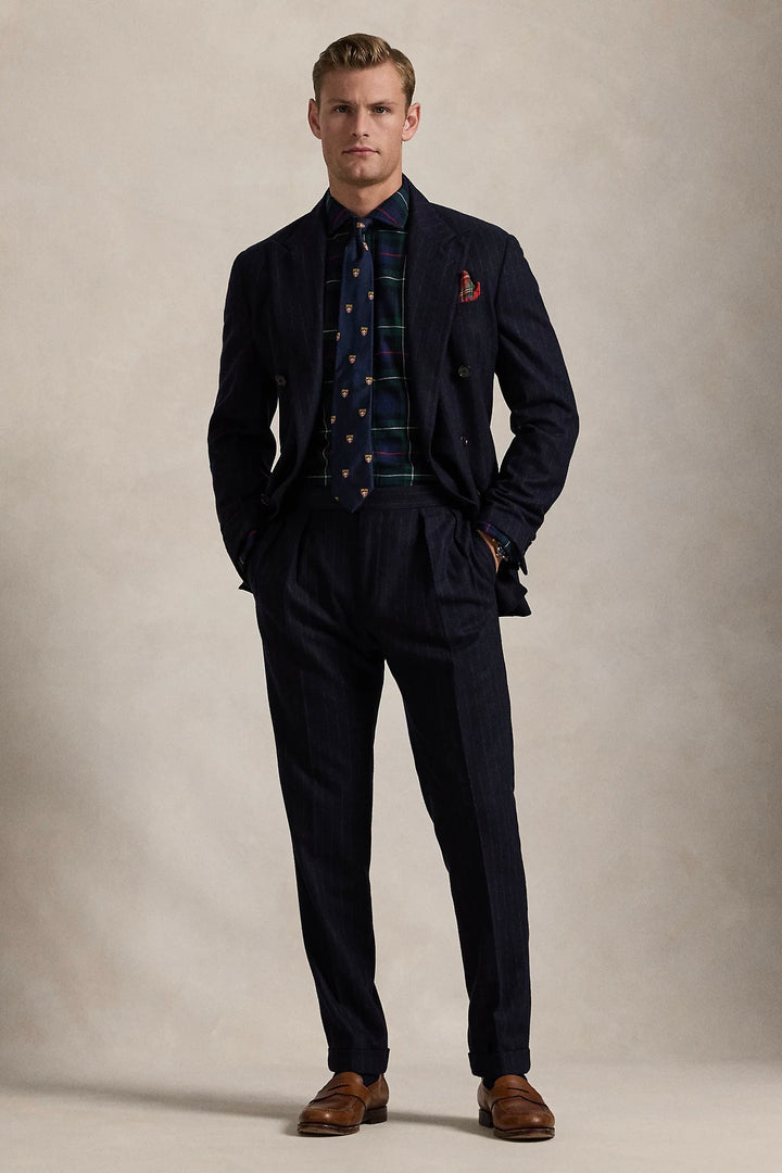 POLO RALPH LAUREN Custom Fit Plaid Twill Shirt Evergreen/Red - Dale