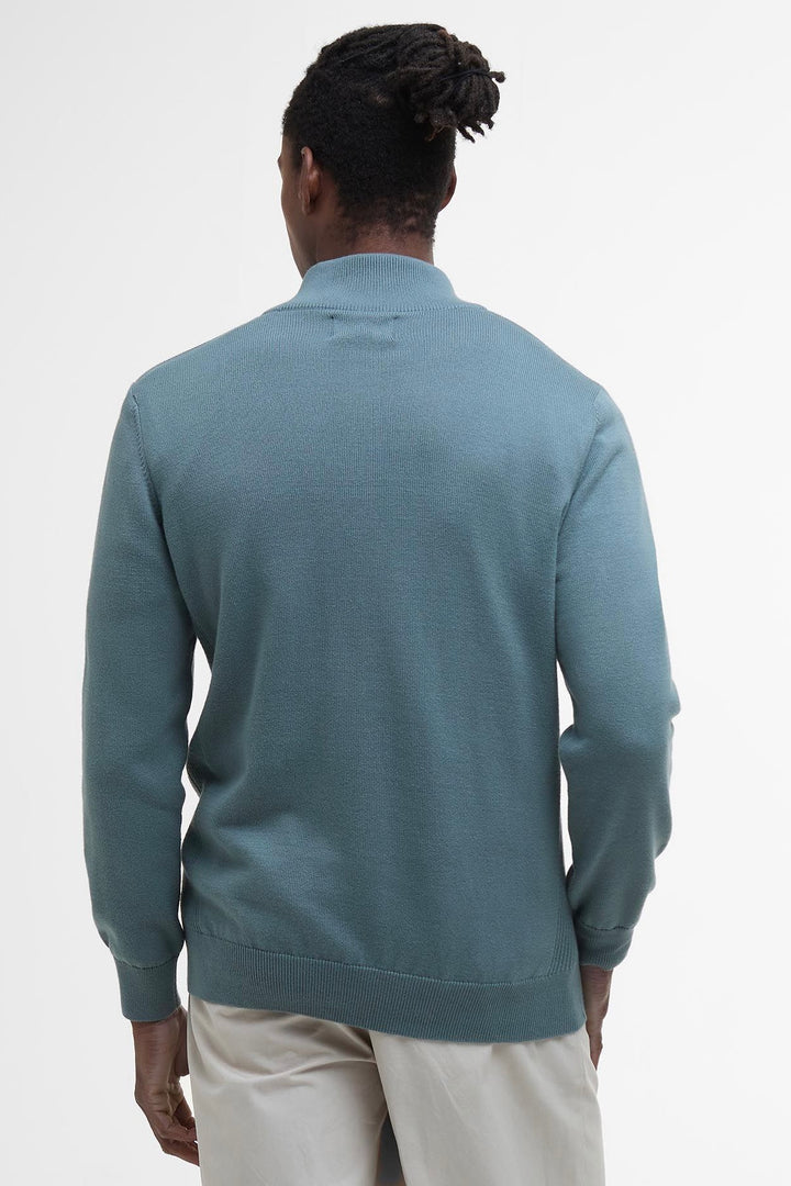 BARBOUR Cotton Half-Zip Vintage Teal - Dale