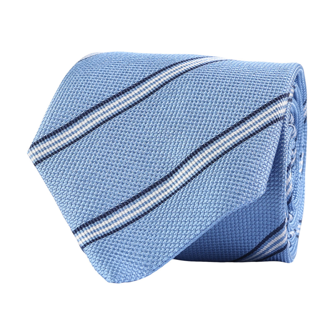 AMANDA CHRISTENSEN CLASSIC STRIPE TIE BLUE - Dale