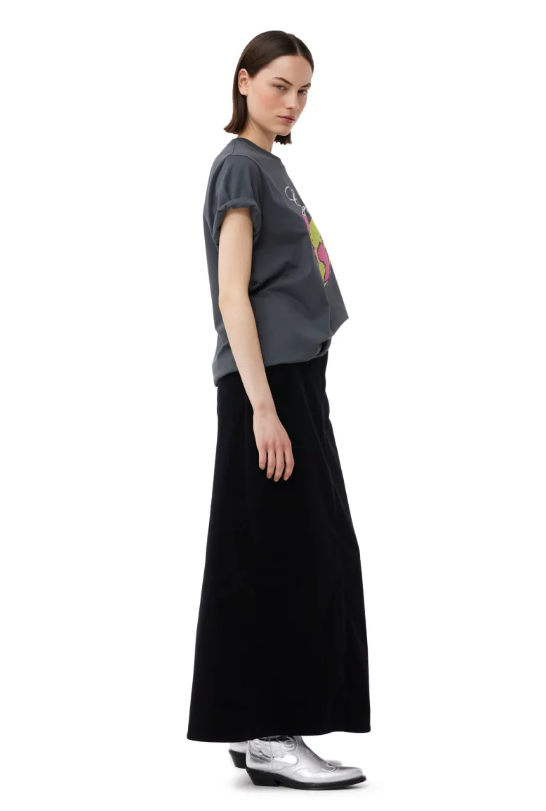 GANNI Washed Corduroy Long Skirt - Dale