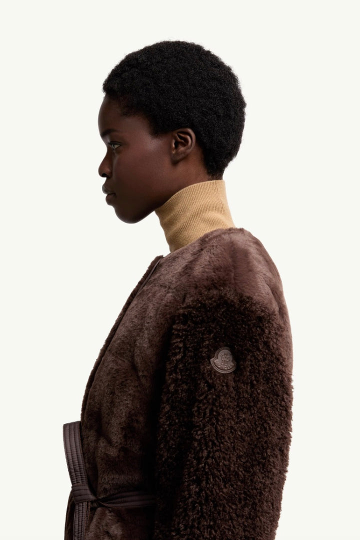 MONCLER Jouillat Teddy Short Down Jacket Taupe - Dale