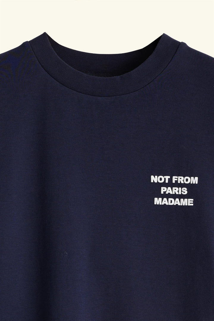 Drôle de Monsieur Le T-shirt Slogan Navy - Dale