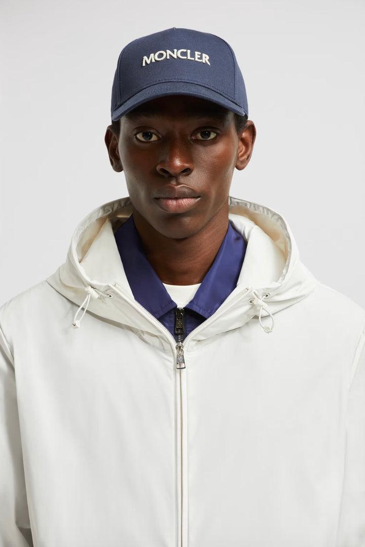 MONCLER Embroidered Logo Gabardine Baseball Cap Navy - Dale