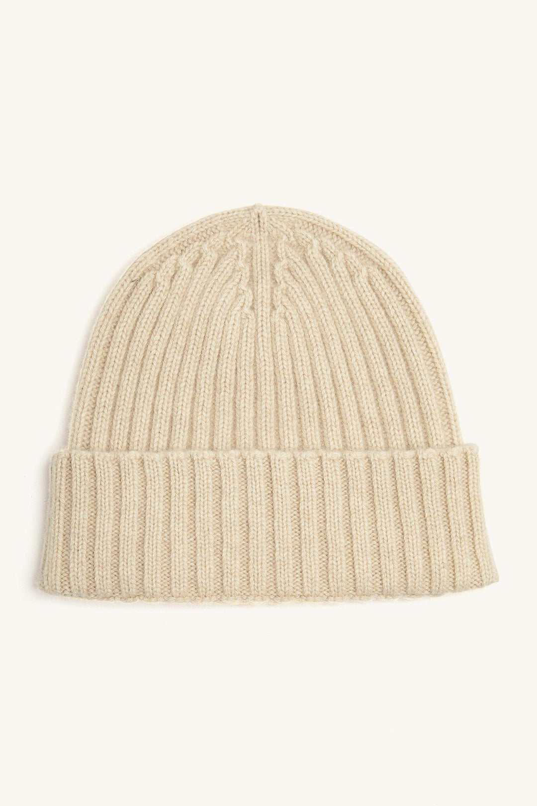 OSCAR JACOBSON Knitted Cashmere Beanie Vintage White - Dale