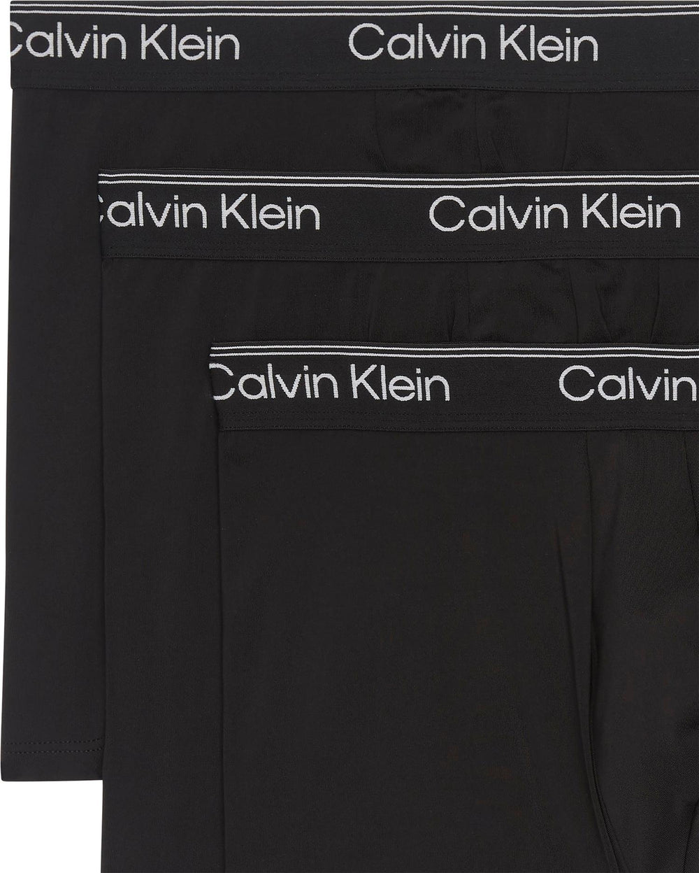 CALVIN KLEIN UNDERWEAR MICROFIBER BOXER BRIEF 3PK BLACK W. WHITE LOGO - Dale
