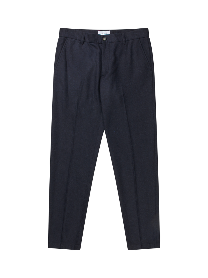 LES DEUX Como Reg Wool Suit Pants Dark Navy Melange - Dale