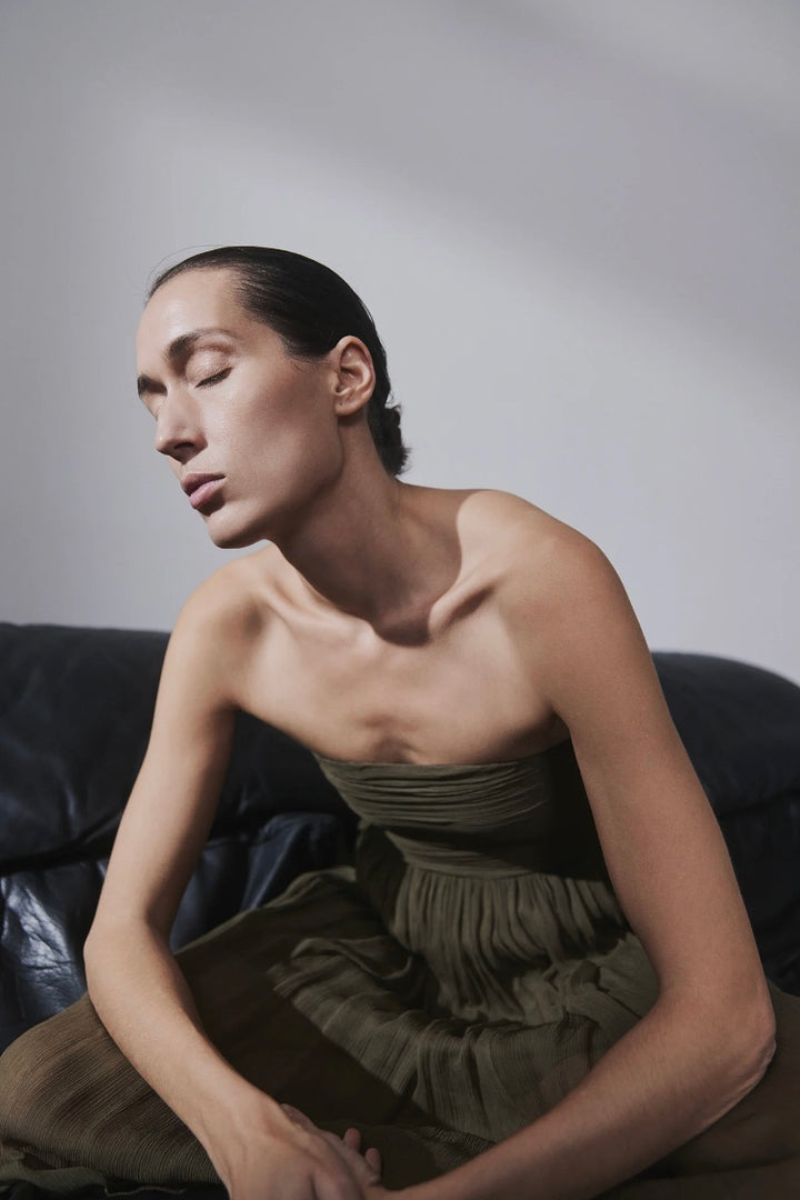 ENVELOPE 1976 Amalfi Dress Dark Olive - Dale