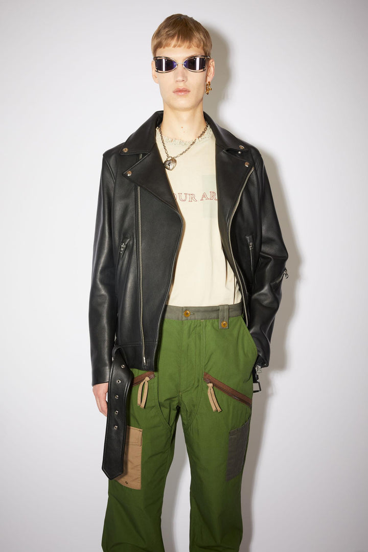 ACNE STUDIOS LEATHER BIKER JACKET - BLACK - Dale