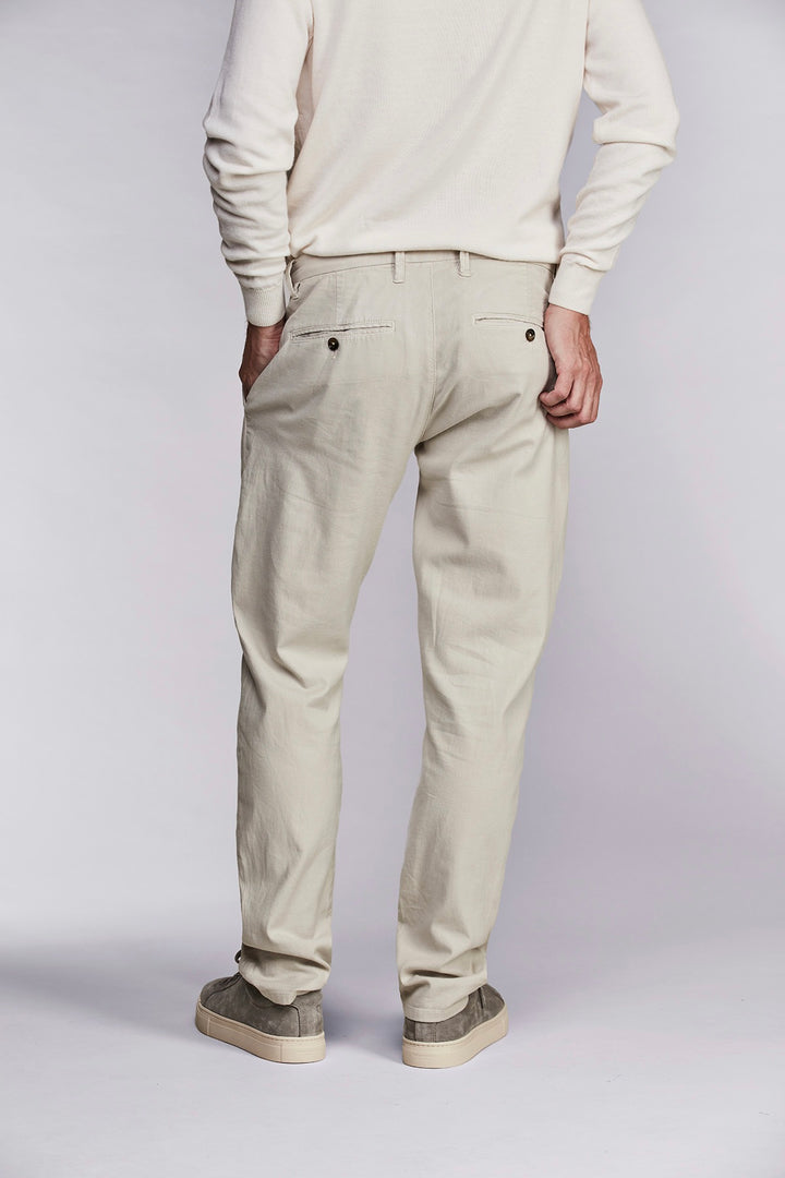 MINOSS Linen Stretch Pant Sap Beige - Dale