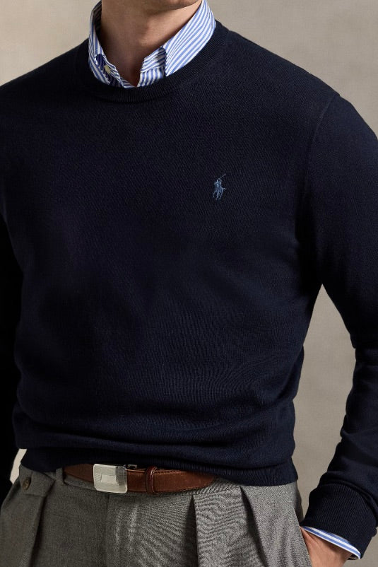 POLO RALPH LAUREN Cotton-Cashmere Crewneck Jumper Hunter Navy - Dale