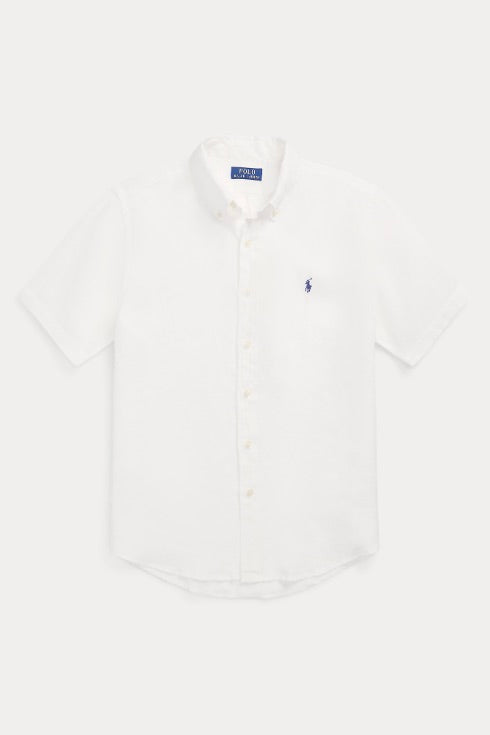 POLO RALPH LAUREN Custom Fit Linen Shirt Ceramic White - Dale