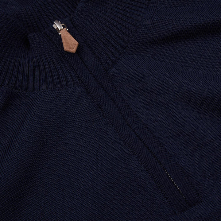STENSTRÖMS Merino Wool Half Zip Navy - Dale