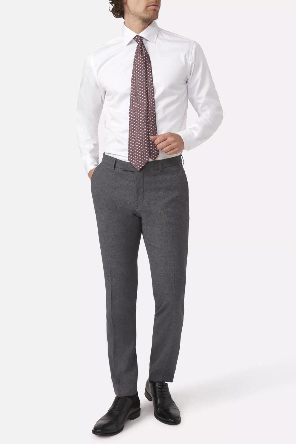 OSCAR JACOBSON Damien Trouser Suede Grey - Dale