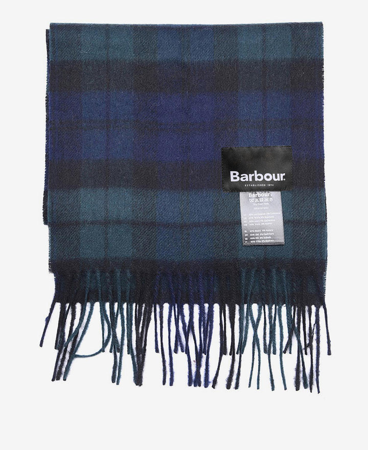 BARBOUR New Check Tartan Scarf Black Watch - Dale