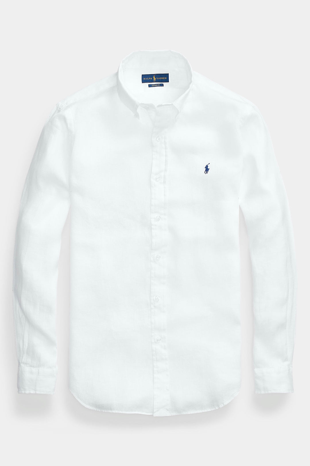 POLO RALPH LAUREN Custom Fit Linen Shirt White - Dale