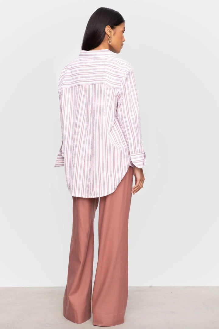 CAMILLA PIHL Bibi Crepe Shirt Terracotta Stripe - Dale