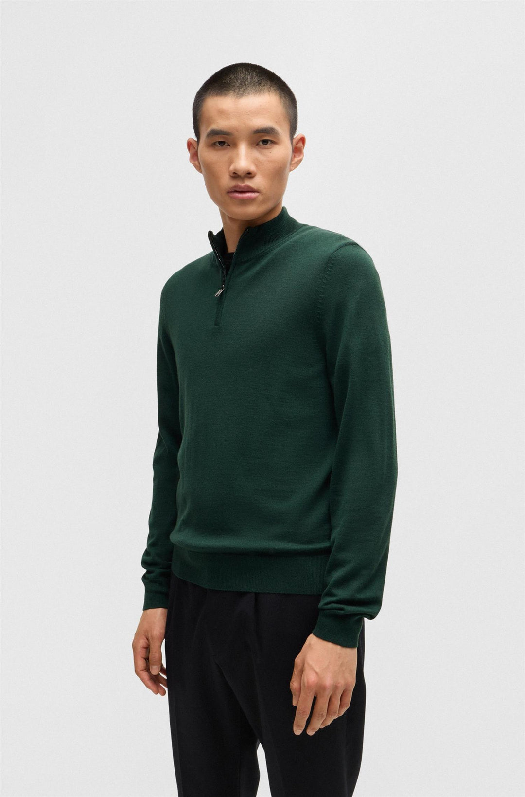 BOSS Ebenji Half Zip Open Green - Dale