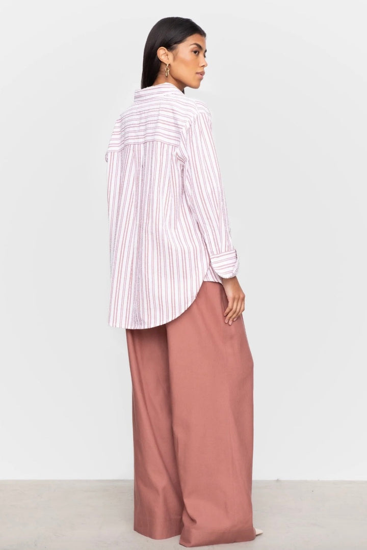 CAMILLA PIHL Bibi Crepe Shirt Terracotta Stripe - Dale