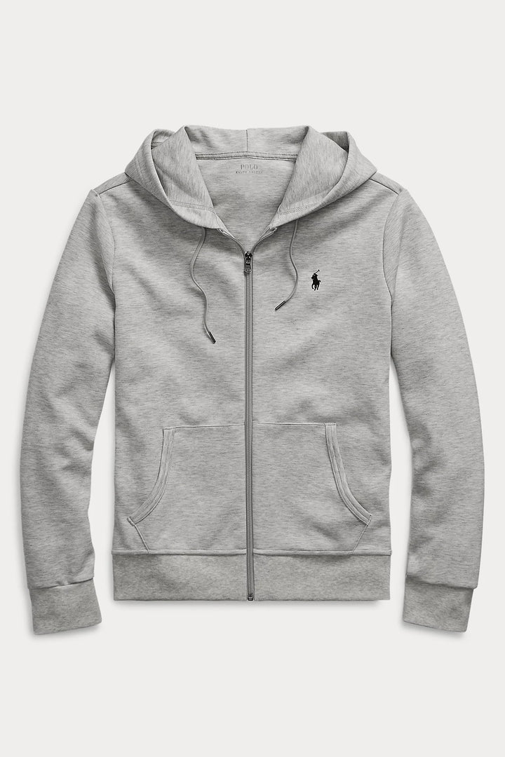 POLO RALPH LAUREN Double-Knit Full-Zip Hoodie Lt Sport Heather - Dale