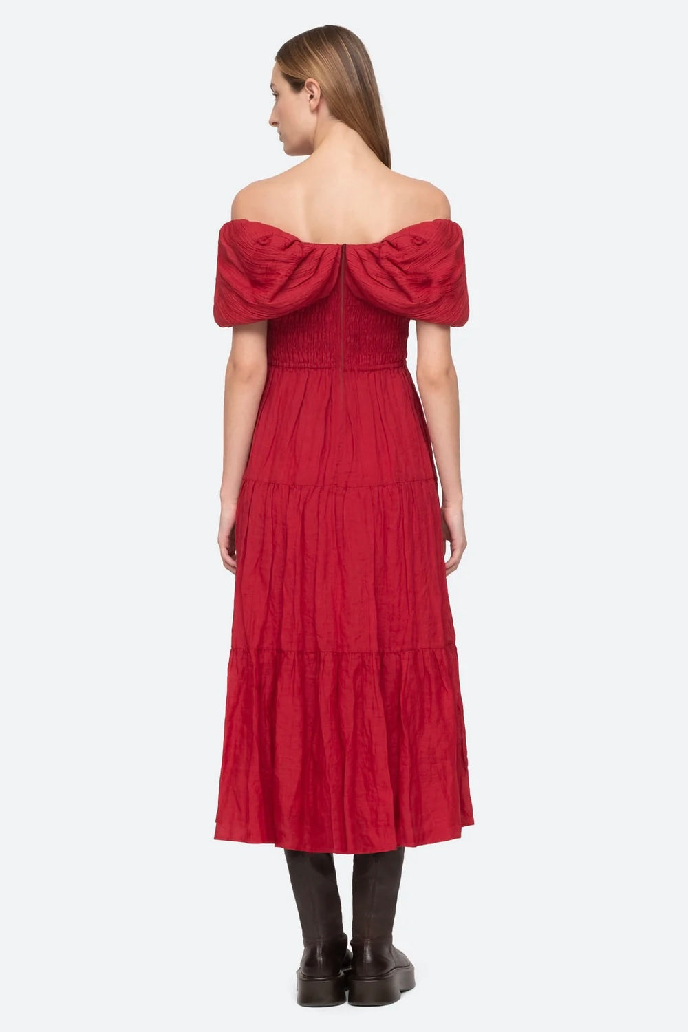 SEA NEW YORK LOREN SOLID OFF SHOULDER DRESS - Dale