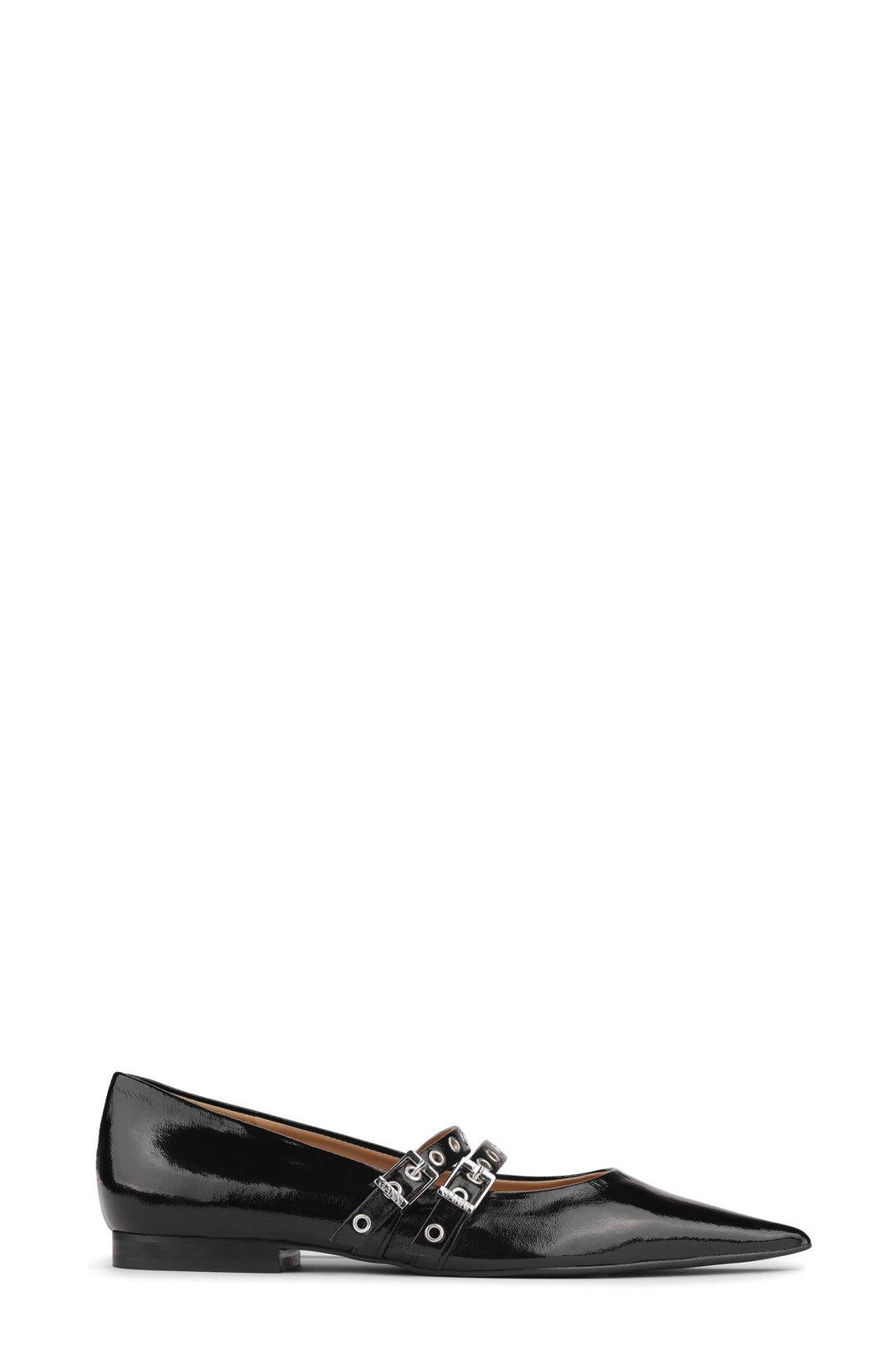 GANNI Eyelets Ballerina Naplack Black - Dale