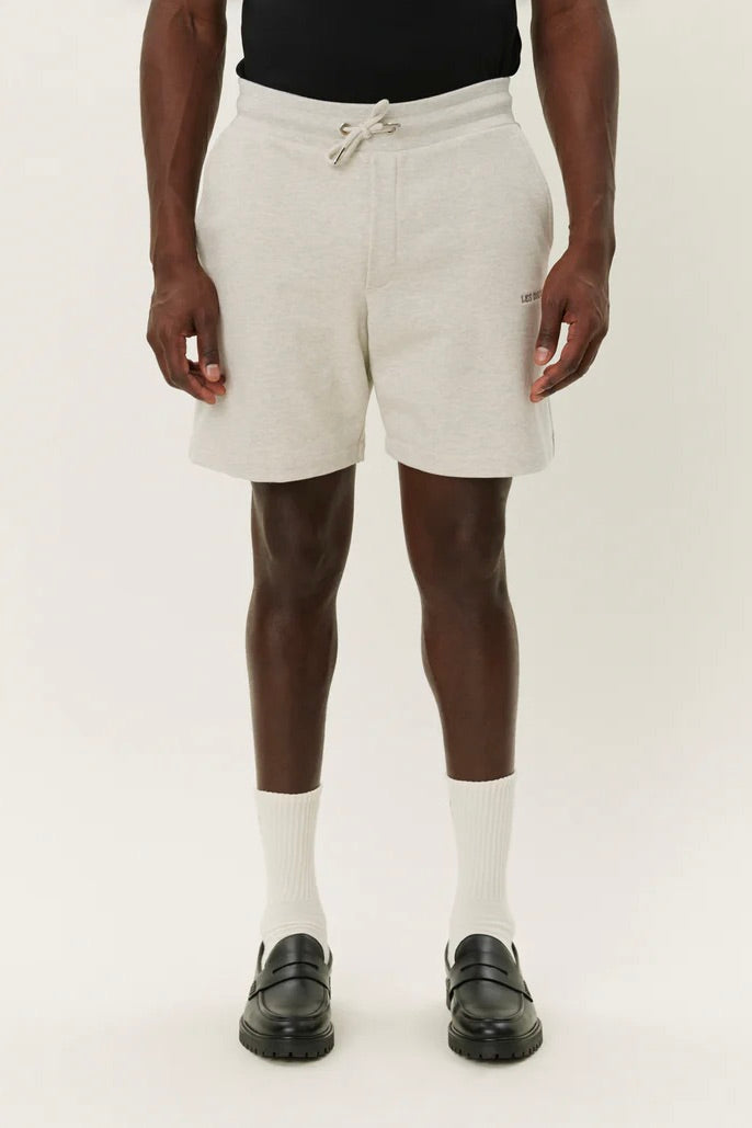 LES DEUX Dexter Sweatshorts Ivory Melange - Dale