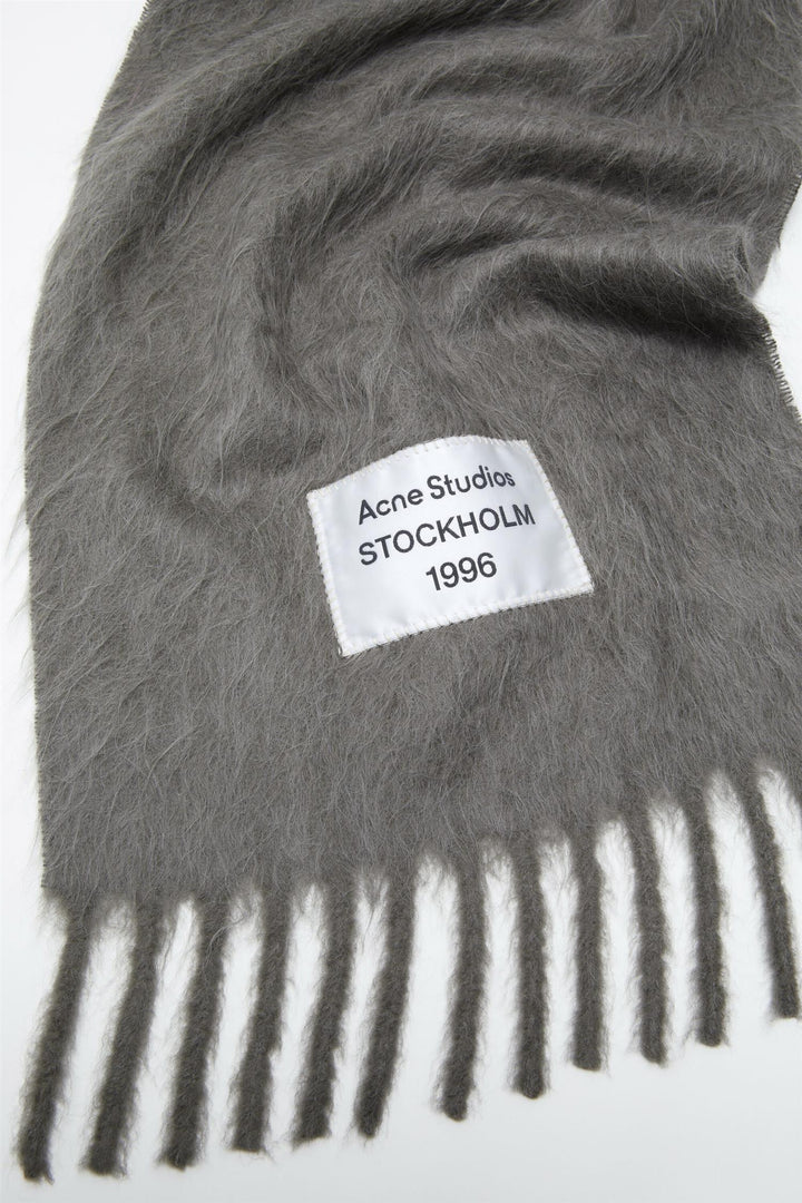 ACNE STUDIOS Fringe Alpaca Scarf Grey - Dale